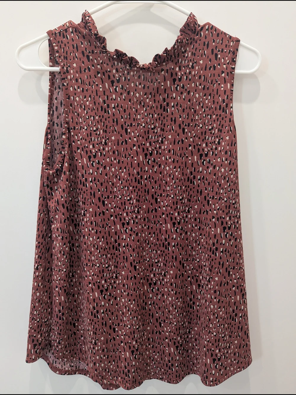 mts Pink Rust Leopard Print Top - Picture 3 of 7